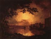 Joseph wright of derby Illumination of the Castel Sant'Angelo in Rome oil painting